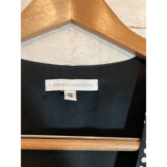 Anthropologie Corey Lynn Calter Silk Dress Women 8 Light Sage Green Mixed Prints - Picture 3 of 16